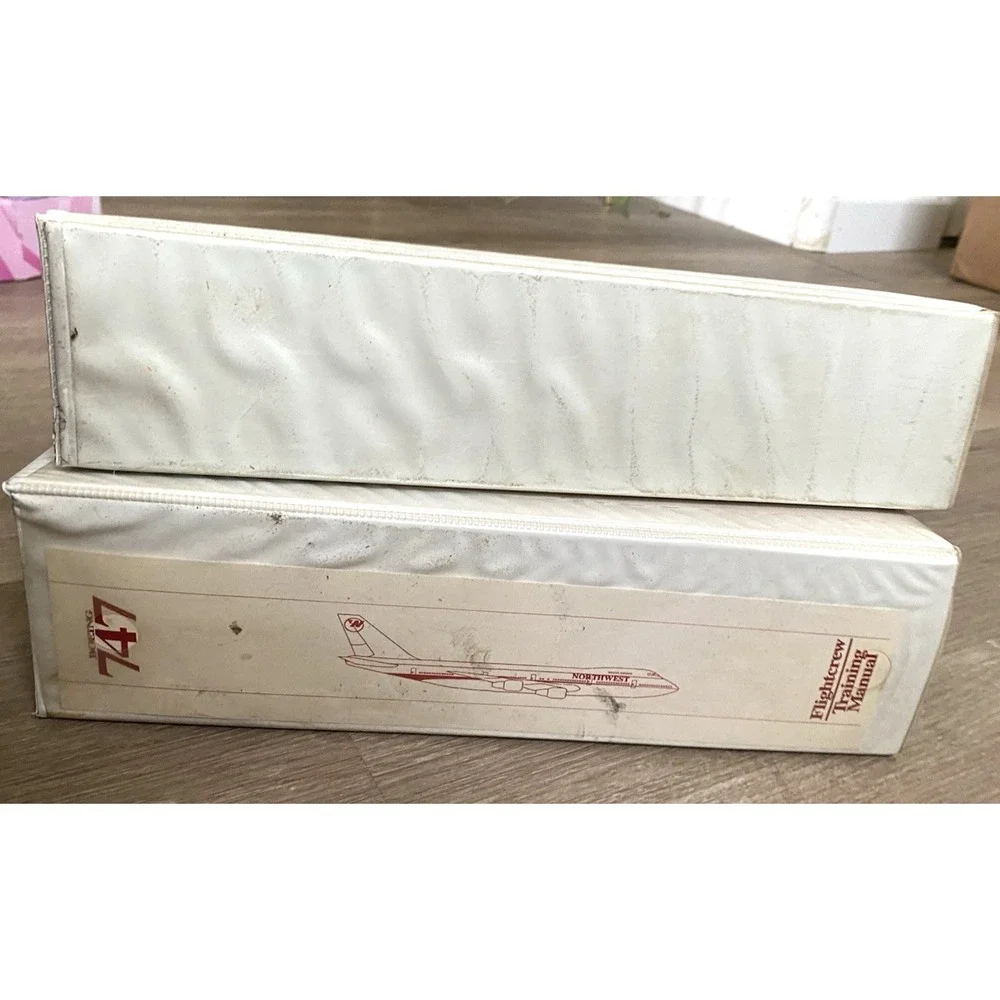 Northwest B747 Flight Crew Training Manual Binder Original Set 2 80s 90s NWA‎